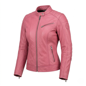 Minimalist Ladies Leather Motorcycle <b>Jacket</b> - Lightweight <b>Racing</b> Protection - Product Image 1