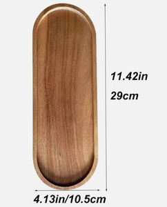 Oval Wooden <b>Decorative</b> Tray 29cm x 10.5cm Minimalist Design Single-Piece Package Board for <b>Kitchen</b> Restaurant tray - Product Image 5