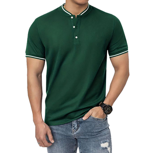 เสื้อยืดผู้ชายสั่งทำขายส่งแบบหรูหรา OEM จำนวนมาก ผ้าฝ้าย 100% ดีไซน์เรียบง่าย แต่งขอบตัดกัน ผู้ผลิตจากบังกลาเทศ - Product Image 1