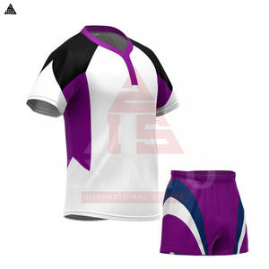 Nouvelle conception personnalisée, uniforme de rugby professionnel unisexe, ensemble maillot et short de rugby OEM par sublimation - Product Image 2