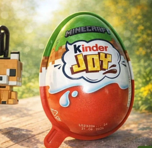 Huevo de Chocolate Kinderr Joy Edición Minecraft, 1 Unidad, 20g, Bocadillo Cremoso de Cacao con Juguete Sorpresa en el Interior, Regalo para Niños, Precio al por Mayor - Product Image 1
