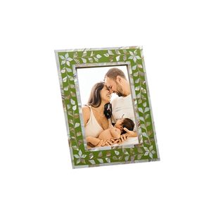 Mother of Pearl Inlay Photo <b>Frame</b> Green Color Handmade Decorative Picture <b>Frame</b> Photo Vintage Bone & Shell Inlay Tabletop <b>Frame</b> - Product Image 5