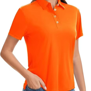 Chemises polo pour femmes de haute qualité, coupe ajustée, tissu tricoté respirant, manches courtes, vêtements de tennis, polos de golf pour femmes - Product Image 1