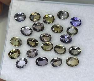 Lot de tanzanite naturelle facettée non chauffée 5x4 mm. Tanzanite ovale non montée. - Product Image 1