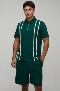 Newest Men Luxury Casual Shirt and Shorts <b>Set</b> Two Piece Summer Outfit Custom Logo Blank Breathable Summer <b>Set</b> Cotton Street Wear - Product Image 3