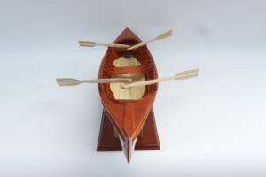Barco Tradicional Americano de Madera Hecho a Mano, Tipo Skiff del Río San Lawrence, para Colección o Decoración del Hogar - Product Image 2