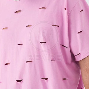 T-shirts pour hommes de qualité supérieure, tendance et déchirés, avec logo personnalisé, 100% coton respirant, couleurs et tailles personnalisées - Product Image 6