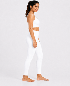 High Elastic Waist Yoga Soft Athletic Lightweight Quick Dry Full Length Pants Women's Workout <b>Leggings</b> <b>with</b> <b>Pockets</b> - Product Image 2