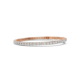 Chaîne de tennis en diamants de laboratoire IGI de luxe, personnalisable, haute joaillerie pour femmes, bracelet de tennis en diamants en or 10k/14k/18k - Product Image 3