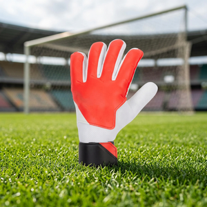 Gants de gardien de but de football professionnels personnalisables, paume avant en latex allemand de 4 mm, dos en latex gaufré, sangle en latex - Product Image 2