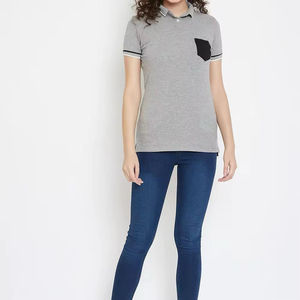 Camiseta polo de mujer a la moda, hecha con el mejor material, con diseño personalizado, ropa elegante y moderna. - Product Image 2