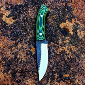 Couteau utilitaire à lame fixe personnalisé pour la chasse, le camping et le bushcraft, manche en Micarta pleine longueur, fournisseur OEM ODM en gros - Product Image 2