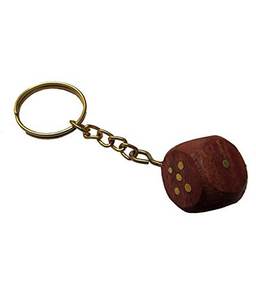 Non-Metal Wooden Dice Keychain Handmade Wooden Keyring for <b>Keys</b> Bags <b>Accessories</b> - Product Image 6