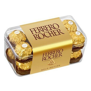 Paquete de bombones de lujo Ferrero Rocher con papel dorado, envueltos individualmente para exportación. - Product Image 6