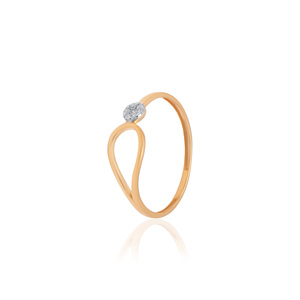 Anillo de Oro Amarillo con Diamante Natural de 0.07 Quilates, Color H I, Corte Brillante Redondo, Joyería Fina Elegante - Product Image 3