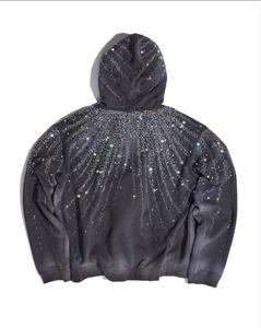 Sweat à capuche pour homme avec strass, streetwear de qualité pour les soirées et le quotidien - Product Image 1