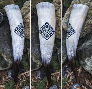 ไวกิ้งฮอร์นดื่มสุดหรูแกะสลักแบบอินเดียงานหัตถกรรมธรรมชาติทำมือของแท้จากงานฝีมือมากมาย - Product Image 3