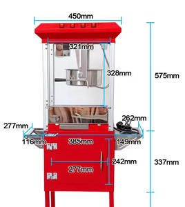 Machine <span class=keywords><strong>à</strong></span> <span class=keywords><strong>pop</strong></span>-<span class=keywords><strong>corn</strong></span> électrique Red Black Snack Maker Machine <span class=keywords><strong>à</strong></span> <span class=keywords><strong>pop</strong></span>-<span class=keywords><strong>corn</strong></span> commerciale avec chariot - Product Image 2