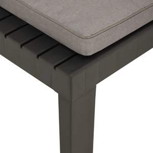 Chaise longue gris anthracite en plastique durable et tissu moyen pour usage extérieur - Product Image 5