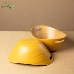 Tazón de Bambú Minimalista Ecológico Personalizado con Asa Integrada para el Regreso a Clases - Product Image 1