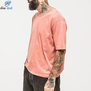Custom Logo Eco-Friendly High Quality 260GSM Heavy Weight <b>Box</b> Fit 100% Cotton <b>Drop</b> Shoulder Oversized Cropped High Plus Size Men - Product Image 3