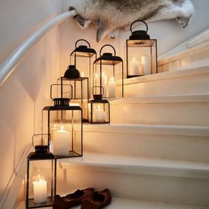 Decoraciones para el Hogar y Bodas, Portavelas Antiguos de Metal y Vidrio para Mesa y Suelo - Product Image 1