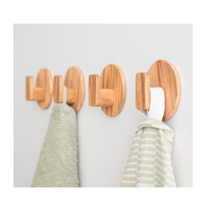 Wood Hook Hanger Premium Wooden <b>Wall</b> Organizer Hook Minimalist Round Design Durable Carved Coat Rack for Clothing Hook - Product Image 5
