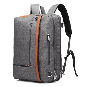 Executive Grey Fabric Laptop Rucksack Padded Internal Sleeve fits 15.6 Inch Modern Office Travel Daypack <b>student</b> school bag - Product Image 2