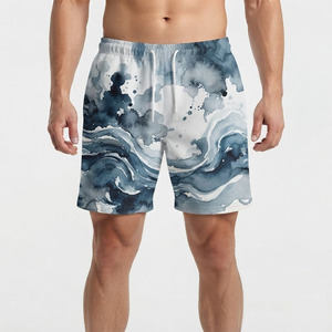 Shorts de sport en molleton épais pour homme, personnalisables, sublimation intégrale, 100% coton, fabrication OEM - Product Image 1