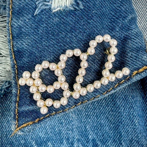 เข็มกลัดมุก 1922 ซิกมาแกมมาโรสำหรับผู้หญิง เข็มกลัดประดับมุกสุดหรู เครื่องประดับมีสไตล์ - Product Image 1