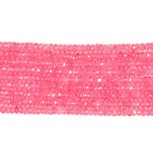 ลูกปัดโทแพซสีชมพูคุณภาพ AAA ทรงรอนเดลเหลี่ยมเพชร ขนาด 4 มม. ความยาว 13 นิ้ว สำหรับทำเครื่องประดับ - Product Image 2