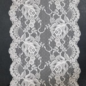 Tela de Encaje Elástico Floral de 17 cm, Ligera, Color Personalizado, Nailon y Spandex, Borde Festoneado, para Lencería, Vestido de Novia, Encaje Suave - Product Image 6