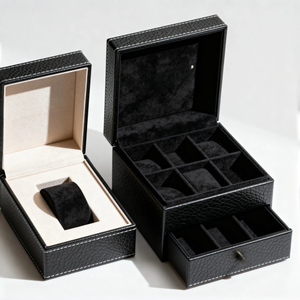 กล่องนาฬิกาสุดหรูพร้อมสายกระเป๋าถือแบบกำหนดเอง บุฟองน้ำเคลือบด้าน กล่องของขวัญ บรรจุภัณฑ์กระดาษเคลือบ ปั๊ม UV - Product Image 3