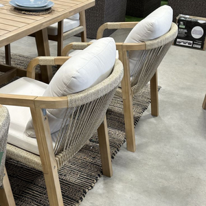 Muebles de Jardín de Diseño Moderno, Juego de Comedor para Exteriores, Ratán y Aluminio, Resistente al Agua y a los Rayos UV, Garantía de 3 Años, Servicio OEM ODM, para Hoteles - Product Image 4