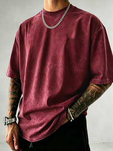 Acid Wash T <b>Shirt</b> Relaxed Streetwear Fashion Top <b>for</b> Daily Comfort Contemporary Styling and Versatile Casual Outfit Creation - Product Image 1