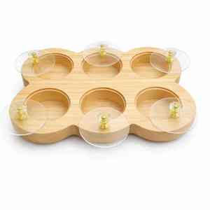 Wood Spice <b>Box</b> Organizer Compartments With Glass Lids Dust Resistant <b>Herb</b> Storage Container Kitchen Tool kitchen spice organizer - Product Image 5