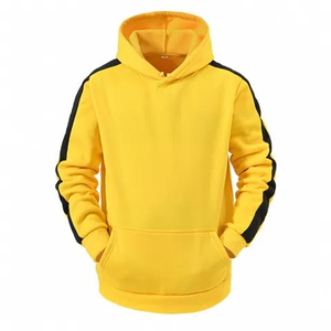 เสื้อฮู้ดผู้ชายสีแดง ทรงปกติ สีพื้น สไตล์ลำลอง สตรีทแวร์ ปักลาย มีกระเป๋า ผ้าฝ้าย 100% เฟรนช์เทอร์รี่ - Product Image 5
