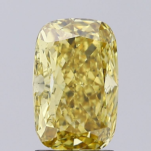 Brillante y elegante pieza de joyería fina de lujo, diamante cultivado en laboratorio de color amarillo vivo certificado, corte cojín, piedra preciosa suelta radiante. - Product Image 3