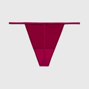 จีสตริง กางเกงในผู้หญิงเซ็กซี่ เอวกลาง ทรงทีแบ็ค ชุดชั้นในสวมใส่สบาย ลายตัวอักษร ODM ประดับเลื่อม ป้องกันแบคทีเรีย - Product Image 6