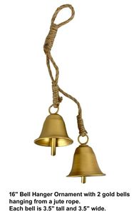 Campanas Colgantes de Metal Rústicas para Decoración Navideña Estilo Granja - Product Image 3