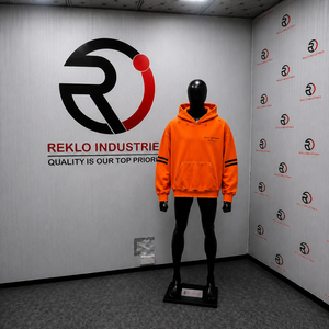 High Quality Men's <b>Orange</b> Oversized <b>Hoodie</b> Casual Autumn Wear Built Different Print Front Drop Shoulder Long Sleeves Warm Lining - Product Image 3