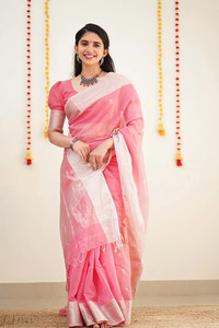 Sari de luxe en soie Litchi jacquard, avec chemisier non cousu, pour soirée, ethnique, multicolore, design moderne, toutes saisons, vente en gros - Product Image 1