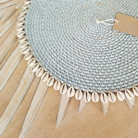 Set de table en rotin de qualité supérieure, fait main, tissé naturellement, assiette de présentation écologique, décoration de table rustique, fabricant et fournisseur