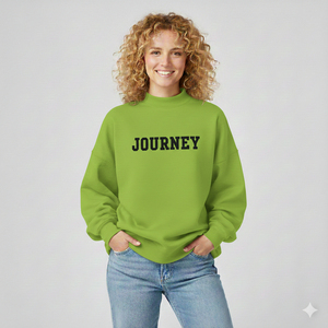 Nouveau style 2026 – Sweat-shirt long en molleton bouclette pour femme, col montant, broderie personnalisée sur le devant, polyester/coton - Product Image 4