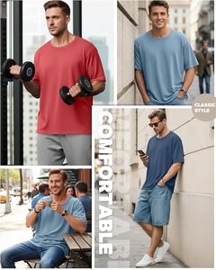 เสื้อยืดโอเวอร์ไซส์ผ้าฝ้ายแท้ 100% น้ำหนัก 220 กรัม พิมพ์ลายตามสั่งที่ไหล่ สไตล์ฮิปฮอป ไซส์ใหญ่พิเศษ ผ้าฝ้ายแท้ 100% ทรงบ็อกซี่ สำหรับผู้ชาย - Product Image 4