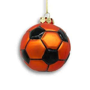 Special customized design Christmas ornaments football sports series home decorations football glass Christmas tree decoration