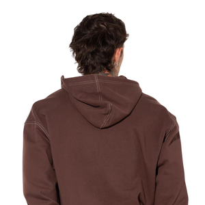 Sweat-shirt à capuche zippé intégral pour homme, coupe oversize, style streetwear, avec poches kangourou, fabrication OEM, broderie, usine - Product Image 4