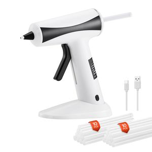 Rechargeable Cordless 2200mAh Battery Hot-Melt Glue Gun Kit <b>Mini</b> Wireless with 20 <b>Pcs</b> Glue Sticks Fast Pre-Hot Glue Gun - Product Image 1