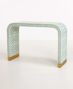 Table basse décorative en os incrusté - Product Image 1