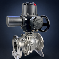 Vanne à boisseau sphérique électrique Ex-Mark à commande manuelle DN50 PN16 CF8 en acier inoxydable à bride pour le contrôle à distance des pipelines